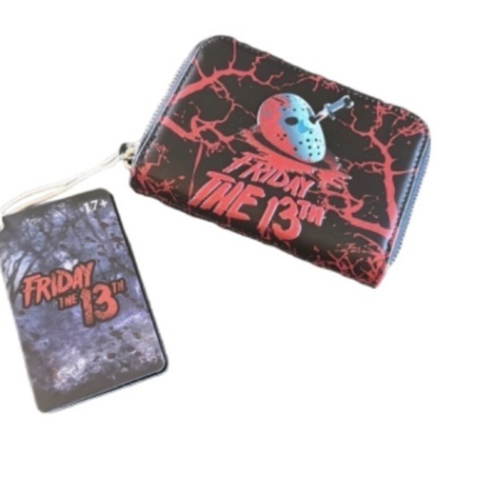 lounge fly Friday the 13th zip around Black and Red Wallet